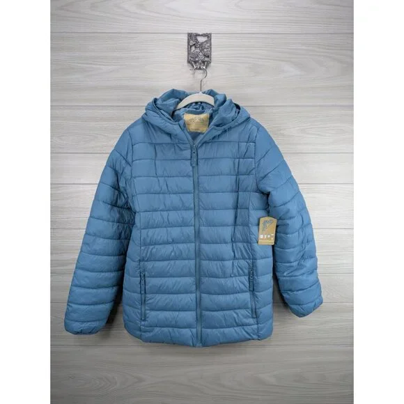 NWT There Abouts Teal Packable Puffer Jacket Girls XL 18/20 - Picture 1 of 7